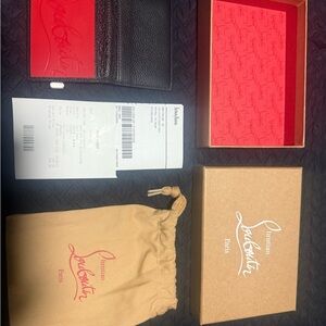 Christian Louboutin Coolcard Two-Tone Bifold Wallet 100% Authentic!